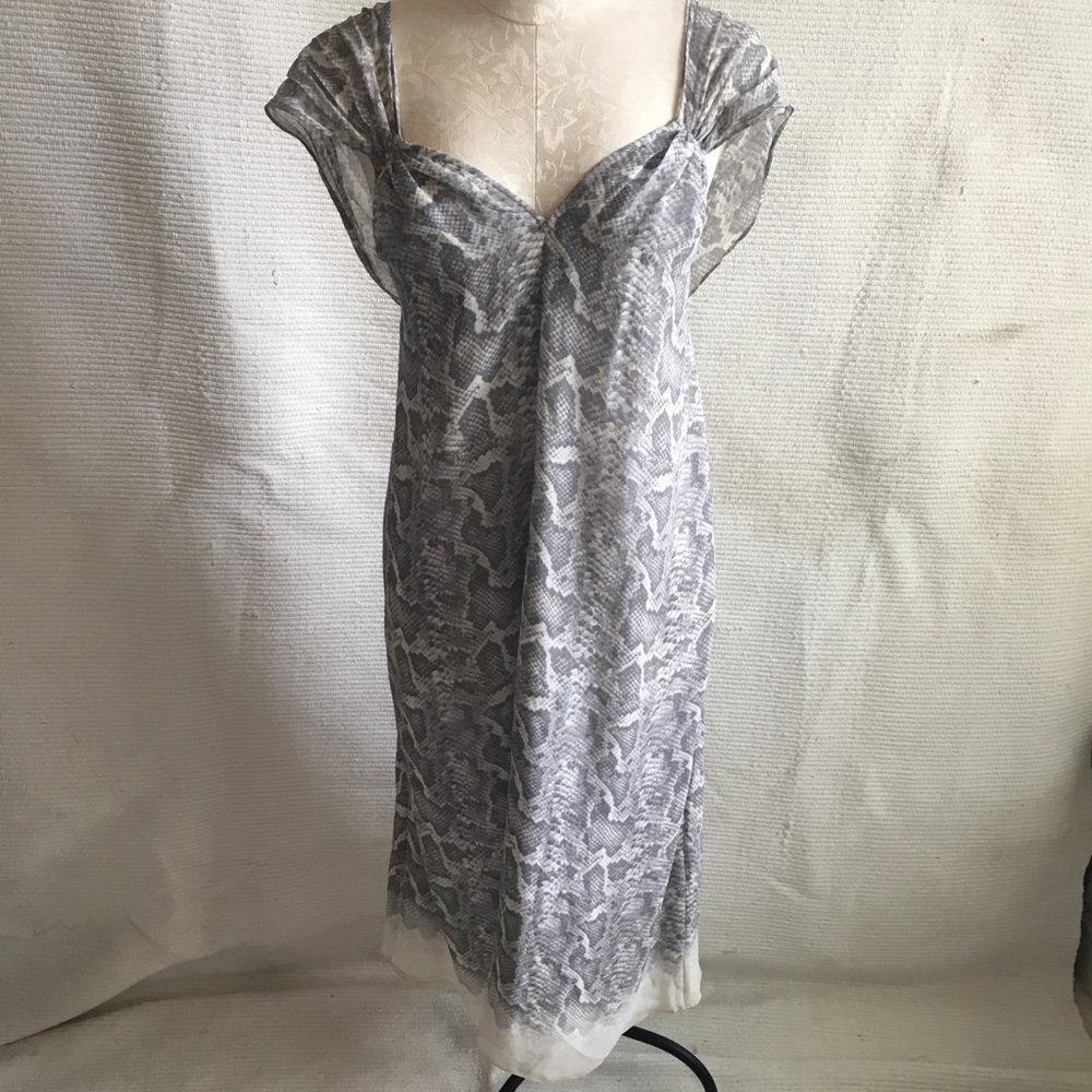 Calypso 100% Silk Snakeskin Print Midi Maxi Dress - Picture 3 of 8